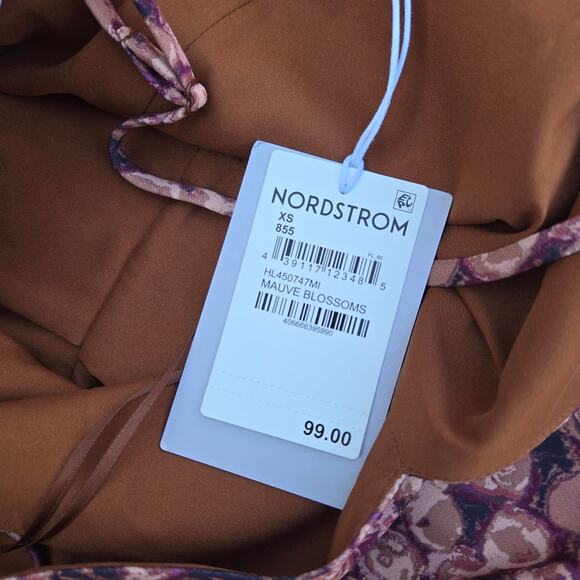 Chelsea28 women's XS sleevless faux wrap in mauve midi dress - Picture 6 of 11